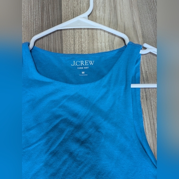 NWT, J. Crew Size Medium, Form Knit High Neck‎ Cutaway Tank Top, Sail Blue - Picture 3 of 6